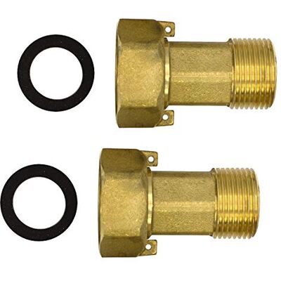VARIOSAN Lot de 2 raccords pour compteur d'eau 12623 1" IG x 3/4" AG En laiton - Publicité VARIOSAN Lot de 2 raccords pour compteur d'eau 12623 1" IG x 3/4" AG En laiton - Publicité
