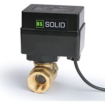 U.S. Solid Vanne à boisseau sphérique motorisée – Laiton 1/2", raccord standard, 9–36 V AC/DC, retour automatique 2 fils, normalement ouverte (N/O) - Publicité U.S. Solid Vanne à boisseau sphérique motorisée – Laiton 1/2", raccord standard, 9–36 V AC/DC, retour automatique 2 fils, normalement ouverte (N/O) - Publicité