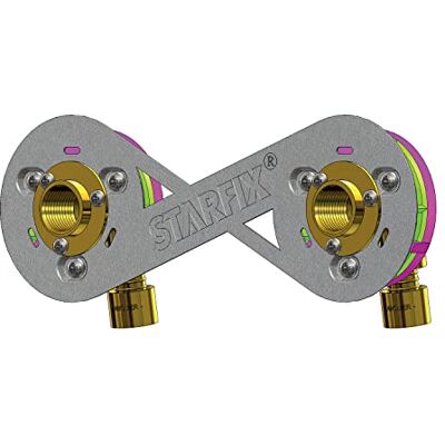 Arcanaute Raccord à glissement Sortie de cloison STARFIX PER Ø16 Raccords à Glissement Femelle 1/2" (15/21) pour robinetterie entraxe 150 mm - Publicité Arcanaute Raccord à glissement Sortie de cloison STARFIX PER Ø16 Raccords à Glissement Femelle 1/2" (15/21) pour robinetterie entraxe 150 mm - Publicité