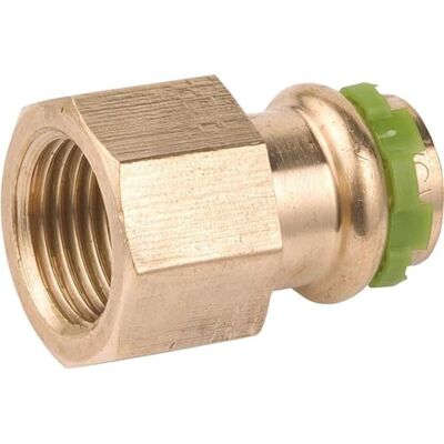 Comap Raccord laiton droit à sertir F 1/2 Ø 15 mm - Publicité Comap Raccord laiton droit à sertir F 1/2 Ø 15 mm - Publicité