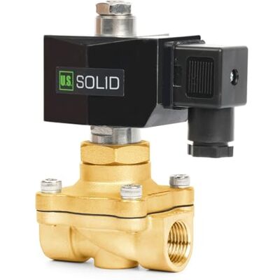 U.S. Solid Électrovanne laiton G 1/2" 24 V AC normalement ouvert 10 bar Solénoïde Valve d'eau électrique pour eau, air, diesel, kérosène et essence - Publicité U.S. Solid Électrovanne laiton G 1/2" 24 V AC normalement ouvert 10 bar Solénoïde Valve d'eau électrique pour eau, air, diesel, kérosène et essence - Publicité