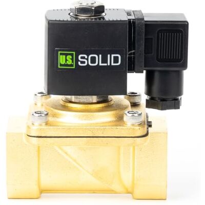 U.S. Solid Électrovanne laiton 1" – 12 V DC, normalement fermée, joint VITON, type boîte de jonction, filetage G - Publicité U.S. Solid Électrovanne laiton 1" – 12 V DC, normalement fermée, joint VITON, type boîte de jonction, filetage G - Publicité