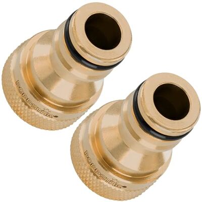 POPPSTAR 2x Raccord de Robinet 1/2 Pouce Filetage Intérieur et Raccord Automatique pour Tuyau d’Arrosage (Compatible avec système Gardena) - Publicité POPPSTAR 2x Raccord de Robinet 1/2 Pouce Filetage Intérieur et Raccord Automatique pour Tuyau d’Arrosage (Compatible avec système Gardena) - Publicité