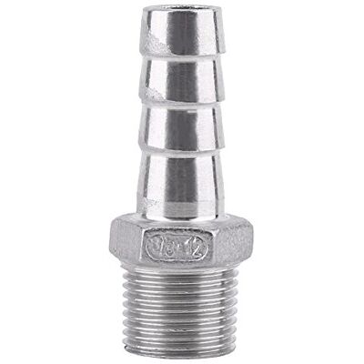 Walfront Raccord de Tuyau BSP Filetage Mâle Barb Raccord Queue Tuyau Acier Inoxydable SS304 (3/8"x12mm) - Publicité Walfront Raccord de Tuyau BSP Filetage Mâle Barb Raccord Queue Tuyau Acier Inoxydable SS304 (3/8"x12mm) - Publicité