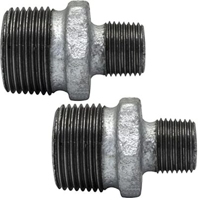 AERZETIX Lot de 2 Réductions Mâle-Mâle 1/2'' x 1'' Zinguée en Fonte Raccord de Tuyau Fileté à Visser Plomberie-Chauffage Travaux Installation d'Eau Potable Manchon Alimentation C65081 - Publicité AERZETIX Lot de 2 Réductions Mâle-Mâle 1/2'' x 1'' Zinguée en Fonte Raccord de Tuyau Fileté à Visser Plomberie-Chauffage Travaux Installation d'Eau Potable Manchon Alimentation C65081 - Publicité