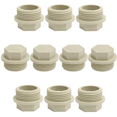 AERZETIX Lot de 10 Bouchons Filetage Mâle 1" pour Tuyau d'Eau en PPR Polypropylène Plomberie Chauffage Installation Sanitaire Système Alimentation Raccord Circuit Eau Froide Chaude - Publicité AERZETIX Lot de 10 Bouchons Filetage Mâle 1" pour Tuyau d'Eau en PPR Polypropylène Plomberie Chauffage Installation Sanitaire Système Alimentation Raccord Circuit Eau Froide Chaude - Publicité