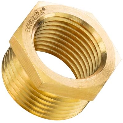 POPPSTAR Raccord Réducteur en Laiton Filetage Extérieur 3/4 Pouce sur Filetage Intérieur 1/2 Pouce, avec Hexagone, 1 pièce - Publicité POPPSTAR Raccord Réducteur en Laiton Filetage Extérieur 3/4 Pouce sur Filetage Intérieur 1/2 Pouce, avec Hexagone, 1 pièce - Publicité
