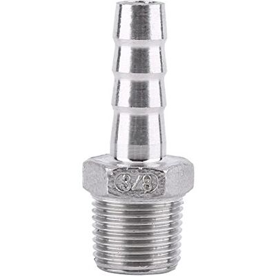 Walfront Raccord de tuyau filetage mâle barb BSP acier inoxydable SS304 (3/8"x10mm) - Publicité Walfront Raccord de tuyau filetage mâle barb BSP acier inoxydable SS304 (3/8"x10mm) - Publicité