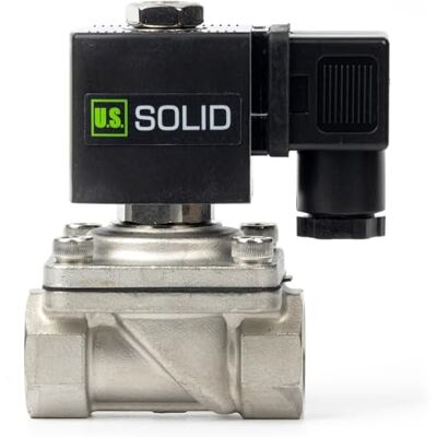 U.S. Solid Électrovanne acier inoxydable 3/4" – 12 V DC, normalement fermée, joint VITON, type boîte de jonction, filetage G - Publicité U.S. Solid Électrovanne acier inoxydable 3/4" – 12 V DC, normalement fermée, joint VITON, type boîte de jonction, filetage G - Publicité