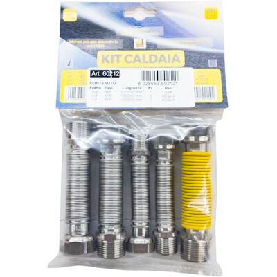 MBM Kit de tuyaux extensibles chaudière en acier inoxydable 100 200 gaz 3/4 mf uni 11353 2 1/2 mf 2 3/4"mf eau - Publicité MBM Kit de tuyaux extensibles chaudière en acier inoxydable 100 200 gaz 3/4 mf uni 11353 2 1/2 mf 2 3/4"mf eau - Publicité