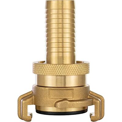 POPPSTAR Raccord d'aspiration et de haute pression en laiton (raccord 3/4 pouce embout cannelé) avec joint et contre-écrou, pour tuyau diamètre intérieur 19 mm - Publicité POPPSTAR Raccord d'aspiration et de haute pression en laiton (raccord 3/4 pouce embout cannelé) avec joint et contre-écrou, pour tuyau diamètre intérieur 19 mm - Publicité