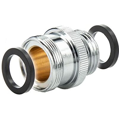 tecuro Adaptateur de buse de mélange pour M24 x 1 AG avec filetage extérieur 1/2" pour raccord de tuyau, laiton chromé, durable - Publicité tecuro Adaptateur de buse de mélange pour M24 x 1 AG avec filetage extérieur 1/2" pour raccord de tuyau, laiton chromé, durable - Publicité