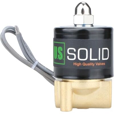 U.S. Solid Électrovanne électromagnétique en laiton 1/8" 24 V CC normalement fermée pour air, eau, carburant VITON filetage G - Publicité U.S. Solid Électrovanne électromagnétique en laiton 1/8" 24 V CC normalement fermée pour air, eau, carburant VITON filetage G - Publicité