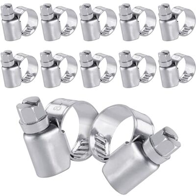 POPPSTAR 12 Colliers de Serrage en Acier inoxydable 8-12mm avec Largeur de bande 9mm, qualité W4 - Publicité POPPSTAR 12 Colliers de Serrage en Acier inoxydable 8-12mm avec Largeur de bande 9mm, qualité W4 - Publicité