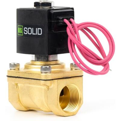 U.S. Solid Électrovanne laiton 3/4" – 220 V AC, normalement fermée, joint VITON, sortie de fils volants, filetage G - Publicité U.S. Solid Électrovanne laiton 3/4" – 220 V AC, normalement fermée, joint VITON, sortie de fils volants, filetage G - Publicité