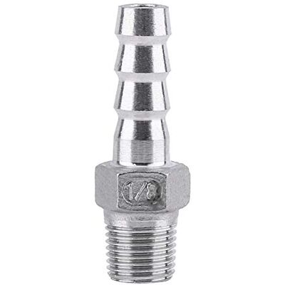 Walfront Raccord de Tuyau de Filetage Mâle Raccord de Queue de Tuyau de Barb BSP Acier Inoxydable SS304 (1/8"x8mm) - Publicité Walfront Raccord de Tuyau de Filetage Mâle Raccord de Queue de Tuyau de Barb BSP Acier Inoxydable SS304 (1/8"x8mm) - Publicité