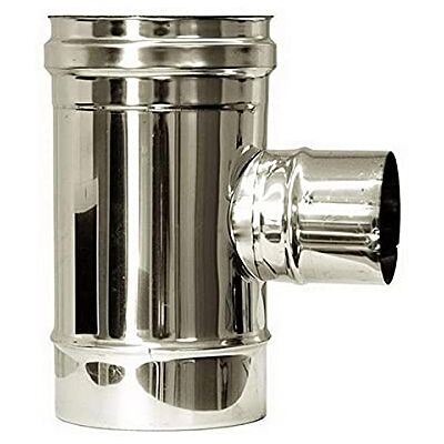 MBM Raccord T 90 réduit DN 80 conduit de fumée DN 200 tube inox 316 - Publicité MBM Raccord T 90 réduit DN 80 conduit de fumée DN 200 tube inox 316 - Publicité