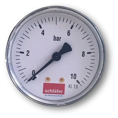 SCHLÄFER - 0930160 - 63 mm - 1/4 in - Manomètre - Publicité SCHLÄFER - 0930160 - 63 mm - 1/4 in - Manomètre - Publicité