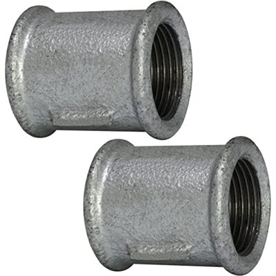 AERZETIX Lot de 2 Manchons Égaux Femelle/Femelle 3/4'' Zingué en Fonte Raccord de Tuyau Fileté à Visser Plomberie-Chauffage Travaux Installation d'Eau Potable Alimentation Pression C65016 - Publicité AERZETIX Lot de 2 Manchons Égaux Femelle/Femelle 3/4'' Zingué en Fonte Raccord de Tuyau Fileté à Visser Plomberie-Chauffage Travaux Installation d'Eau Potable Alimentation Pression C65016 - Publicité