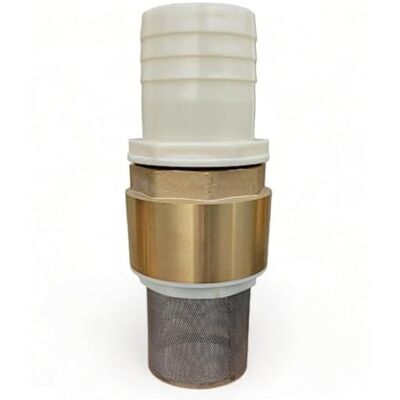DUNSCH Clapet anti retour en laiton avec crépine et manchette, pour pompe 3 pouces (80 mm) - Publicité DUNSCH Clapet anti retour en laiton avec crépine et manchette, pour pompe 3 pouces (80 mm) - Publicité