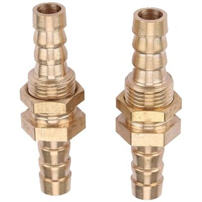 Walfront 2 Pcs Tuyau Barb Laiton Cloison Raccord de Tuyau Raccord Coupleur Connecteur Adaptateur pour la Connexion de Tuyau(8mm) - Publicité Walfront 2 Pcs Tuyau Barb Laiton Cloison Raccord de Tuyau Raccord Coupleur Connecteur Adaptateur pour la Connexion de Tuyau(8mm) - Publicité