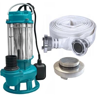 IBO V1500 Kit pompe submersible 230 V avec hachoir + tuyau de 30 m + raccord 2" (pompe submersible V550 + tuyau de 30 m + raccord 2") - Publicité IBO V1500 Kit pompe submersible 230 V avec hachoir + tuyau de 30 m + raccord 2" (pompe submersible V550 + tuyau de 30 m + raccord 2") - Publicité