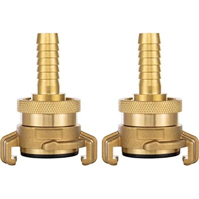 POPPSTAR lot de 2 raccords d'aspiration et de pression en laiton, 1/2 pouce, embout cannelé avec joint et contre-écrou, pour tuyau diamètre intérieur 13 mm - Publicité POPPSTAR lot de 2 raccords d'aspiration et de pression en laiton, 1/2 pouce, embout cannelé avec joint et contre-écrou, pour tuyau diamètre intérieur 13 mm - Publicité