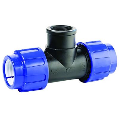 Cepex PE Tube Raccord Té 90 ° 20 mm x 3/4 filetage intérieur DVGW - Publicité Cepex PE Tube Raccord Té 90 ° 20 mm x 3/4 filetage intérieur DVGW - Publicité