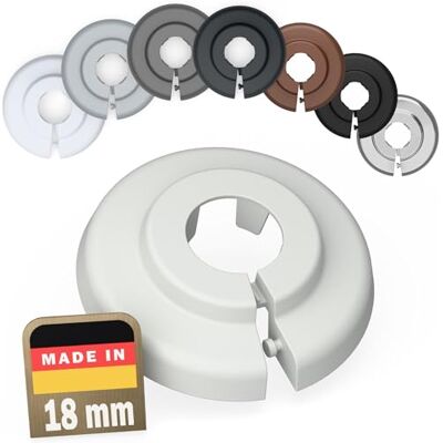 FUX 6 Pcs Cache Tuyau Rosace Radiateur 18mm Gris Rosace pour Coffrage PVC - Publicité FUX 6 Pcs Cache Tuyau Rosace Radiateur 18mm Gris Rosace pour Coffrage PVC - Publicité