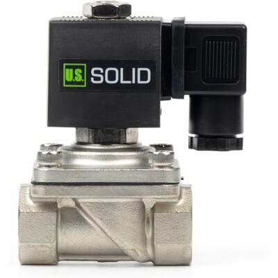 U.S. Solid Électrovanne acier inoxydable 3/4" – 220 V AC, normalement fermée, joint VITON, type boîte de jonction, filetage G - Publicité U.S. Solid Électrovanne acier inoxydable 3/4" – 220 V AC, normalement fermée, joint VITON, type boîte de jonction, filetage G - Publicité