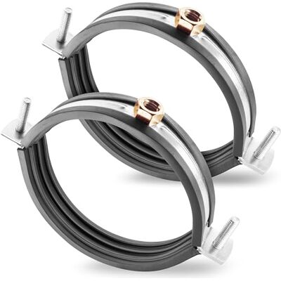 POPPSTAR collier de serrage tuyau, 2 colliers de fixation en acier inoxydable W4 (plage de serrage 101-106 mm, 3 1/2") avec vis double filetage M8x82 et chevilles - Publicité POPPSTAR collier de serrage tuyau, 2 colliers de fixation en acier inoxydable W4 (plage de serrage 101-106 mm, 3 1/2") avec vis double filetage M8x82 et chevilles - Publicité