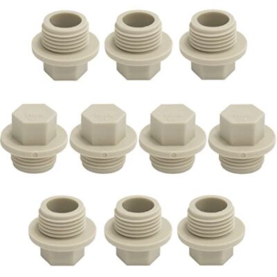 AERZETIX Lot de 10 Bouchons Filetage Mâle 1/2" pour Tuyau d'Eau en PPR Polypropylène Plomberie Chauffage Installation Sanitaire Système Alimentation Raccord Circuit Eau Froide Chaude - Publicité AERZETIX Lot de 10 Bouchons Filetage Mâle 1/2" pour Tuyau d'Eau en PPR Polypropylène Plomberie Chauffage Installation Sanitaire Système Alimentation Raccord Circuit Eau Froide Chaude - Publicité