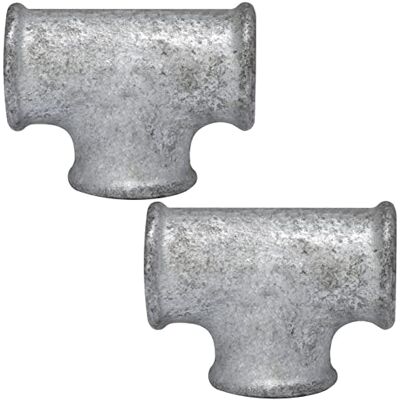 AERZETIX Lot de 2 Té Égal à Visser 1/2'' à 90° Femelle-Femelle-Femelle en Fonte Raccord de Tuyau Fileté Finition Zinguée Plomberie Chauffage Travaux Installation d'Eau Alimentation - Publicité AERZETIX Lot de 2 Té Égal à Visser 1/2'' à 90° Femelle-Femelle-Femelle en Fonte Raccord de Tuyau Fileté Finition Zinguée Plomberie Chauffage Travaux Installation d'Eau Alimentation - Publicité