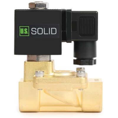 U.S. Solid Electrovanne en laiton 1/2" 220 V AC, 0,3-16 bar, normalement fermée, joint viton, filetage G pilotée - Publicité U.S. Solid Electrovanne en laiton 1/2" 220 V AC, 0,3-16 bar, normalement fermée, joint viton, filetage G pilotée - Publicité