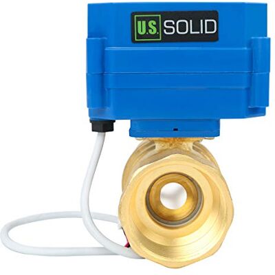 U.S. Solid 1 1/4" Vanne motorisée Laiton Vanne a sphere 2 voies motorisée electrique AC 220V(85V-265V), 2 fils, retour automatique NC - Publicité U.S. Solid 1 1/4" Vanne motorisée Laiton Vanne a sphere 2 voies motorisée electrique AC 220V(85V-265V), 2 fils, retour automatique NC - Publicité