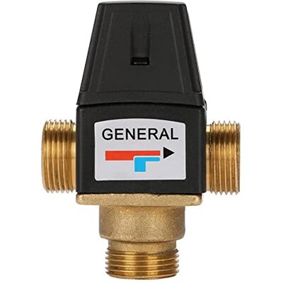 Gonnely Vanne 3 voies DN20 vanne mélangeuse thermostatique en laiton à filetage mâle pour chauffe-eau solaire - Publicité Gonnely Vanne 3 voies DN20 vanne mélangeuse thermostatique en laiton à filetage mâle pour chauffe-eau solaire - Publicité