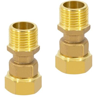 Elegrip Manchon Laiton Réduit à Compression pour Tubes, 1/2" Mâle x 1/2" Femelle Raccords de Tuyauterie, Raccord Droit Adaptateur pour Conversion de Raccordement de Tuyau (2 Pièces) - Publicité Elegrip Manchon Laiton Réduit à Compression pour Tubes, 1/2" Mâle x 1/2" Femelle Raccords de Tuyauterie, Raccord Droit Adaptateur pour Conversion de Raccordement de Tuyau (2 Pièces) - Publicité