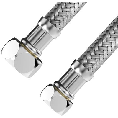 VARIOSAN Tuyau flexible 17529, 3/8" ÜWM x 1/2" ÜWM, 200 mm, gaine en acier inoxydable, certifié DVGW, eau potable, tuyau blindé flexible - Publicité VARIOSAN Tuyau flexible 17529, 3/8" ÜWM x 1/2" ÜWM, 200 mm, gaine en acier inoxydable, certifié DVGW, eau potable, tuyau blindé flexible - Publicité