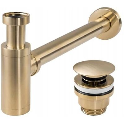Rea Or Mat Siphon - Universel 45mm Laiton, 2 Ans Garantie - Publicité Rea Or Mat Siphon - Universel 45mm Laiton, 2 Ans Garantie - Publicité