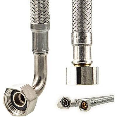 tecuro Raccordement raccordement flexible sanitaire coudé à 90° 3/8 "x 3/8" dROIT-longueur 300 mm - Publicité tecuro Raccordement raccordement flexible sanitaire coudé à 90° 3/8 "x 3/8" dROIT-longueur 300 mm - Publicité