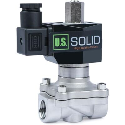 U.S. Solid 1/2" Electrique Électrovanne 220V AC acier inoxydable Normalement Ouvert VITON Air Eau Huile Fil G - Publicité U.S. Solid 1/2" Electrique Électrovanne 220V AC acier inoxydable Normalement Ouvert VITON Air Eau Huile Fil G - Publicité
