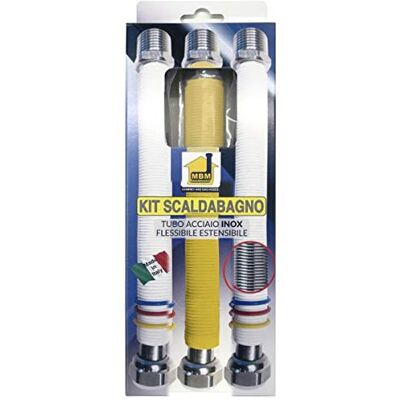 MBM Kit de chauffe-eau flexible extensible 200 400 mm, 1 gaz jaune 1/2" MF 2 gaz blanc/eau 1/2" MF gaz UNI11353 eau DM 174 - Publicité MBM Kit de chauffe-eau flexible extensible 200 400 mm, 1 gaz jaune 1/2" MF 2 gaz blanc/eau 1/2" MF gaz UNI11353 eau DM 174 - Publicité
