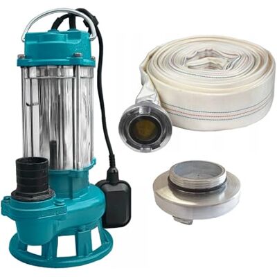 IBO V1500 Kit pompe submersible 230 V avec hachoir + tuyau de 30 m + raccord 2" (pompe submersible V550 + tuyau de 20 m + raccord 2") - Publicité IBO V1500 Kit pompe submersible 230 V avec hachoir + tuyau de 30 m + raccord 2" (pompe submersible V550 + tuyau de 20 m + raccord 2") - Publicité