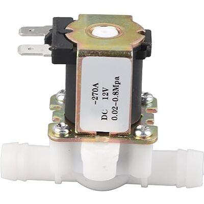 Walfront 3/8 "DC 12V OD 12mm Électrique Solénoïde Valve Entrée et Sortie Interrupteur en Plastique (Normalement Fermé) - Publicité Walfront 3/8 "DC 12V OD 12mm Électrique Solénoïde Valve Entrée et Sortie Interrupteur en Plastique (Normalement Fermé) - Publicité