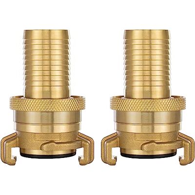 POPPSTAR Raccords d'aspiration et de haute pression en laiton, lot de 2 (raccord cannelé 1 1/4 pouce) avec joint et contre-écrou, pour tuyau diamètre intérieur 31,8 mm - Publicité POPPSTAR Raccords d'aspiration et de haute pression en laiton, lot de 2 (raccord cannelé 1 1/4 pouce) avec joint et contre-écrou, pour tuyau diamètre intérieur 31,8 mm - Publicité