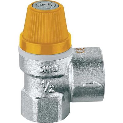 Caleffi 253046 Soupape de sécurité pour installations solaires 1/2"F x 3/4" F 6 bar - Publicité Caleffi 253046 Soupape de sécurité pour installations solaires 1/2"F x 3/4" F 6 bar - Publicité
