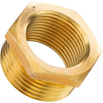 POPPSTAR Raccord Réducteur en Laiton Filetage Extérieur 1 Pouce sur Filetage Intérieur 3/4 Pouce, avec Hexagone, 1 pièce - Publicité POPPSTAR Raccord Réducteur en Laiton Filetage Extérieur 1 Pouce sur Filetage Intérieur 3/4 Pouce, avec Hexagone, 1 pièce - Publicité