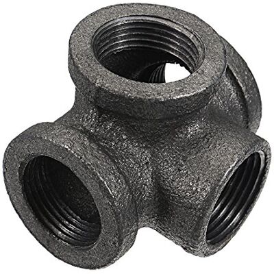Tutoy 1/2 '3/4' 1 '4 Voies Raccord De Tuyau En Fonte Malléable Noir Sortie Sortie Tee Femelle Tube Connecteur 1/2 Pouce - Publicité Tutoy 1/2 '3/4' 1 '4 Voies Raccord De Tuyau En Fonte Malléable Noir Sortie Sortie Tee Femelle Tube Connecteur 1/2 Pouce - Publicité