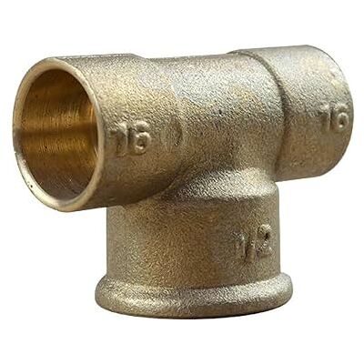 Anjou Connectique Raccord laiton à souder Té Femelle 130 CGU 1/2"(15/21)-16 - Publicité Anjou Connectique Raccord laiton à souder Té Femelle 130 CGU 1/2"(15/21)-16 - Publicité