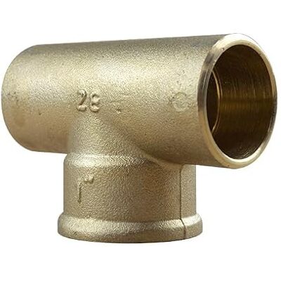Arcanaute Raccord laiton à souder Té Femelle 130 GCU 1" (26/34) pour Tube Cuivre Ø28 - - Publicité Arcanaute Raccord laiton à souder Té Femelle 130 GCU 1" (26/34) pour Tube Cuivre Ø28 - - Publicité